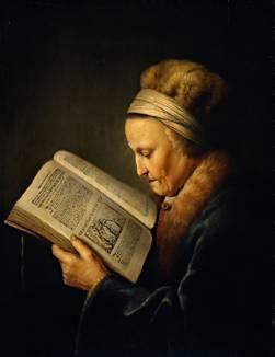 Anciana leyendo de Gerard Dou (1613-1675),Rijksmuseum, Amsterdam