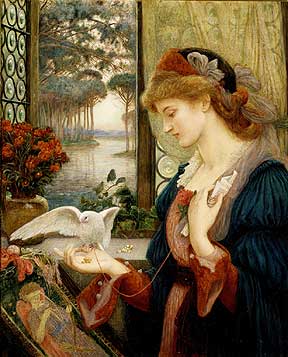 El Mensajero de Amor de Marie Spartali Stillman (1844-1927)