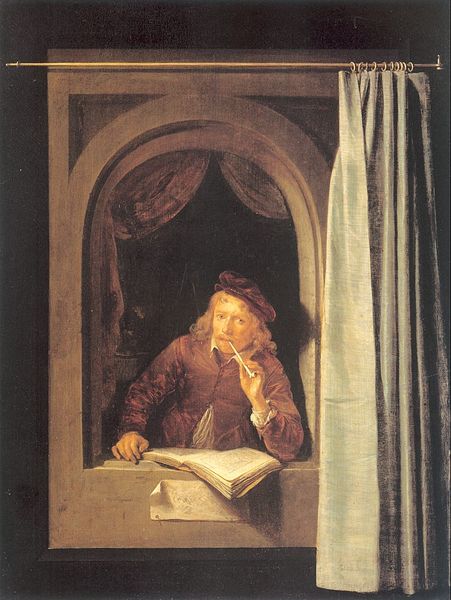 Autorretrato del pintor Gerard Dou (1613-1675) (Rijksmuseum, Amsterdam)