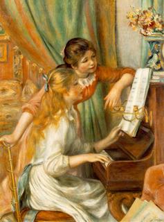 Muchachas al piano de Renoir