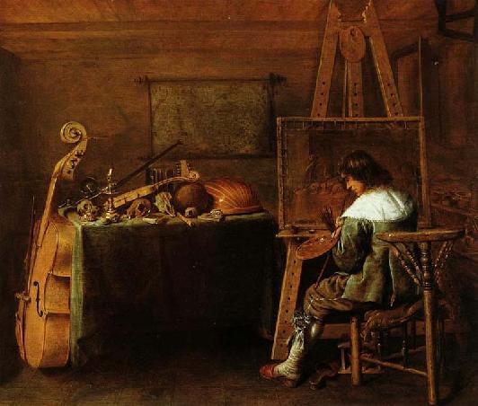 Painter in his studio de Hendrick Gerritsz